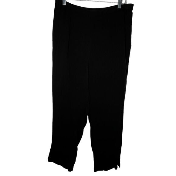 Vintage Via Seta Black Silk Pants - Picture 1 of 6